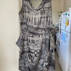 Silky dress with ruffles for special occasion